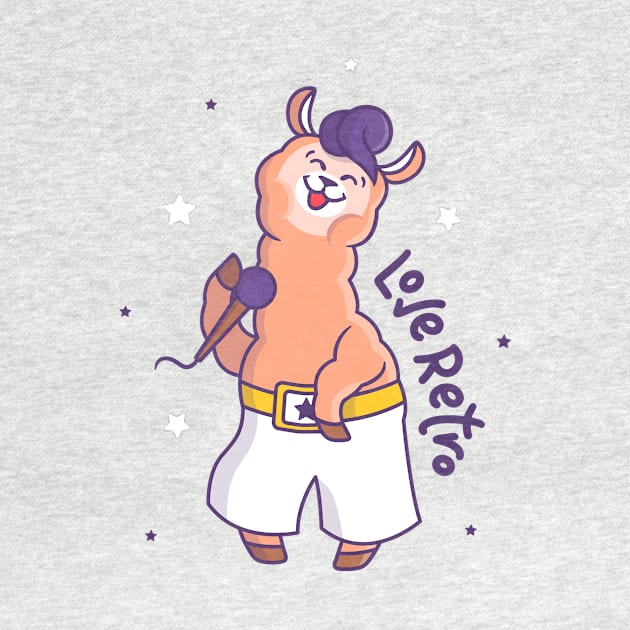 Cute Llama Love Retro by mchda